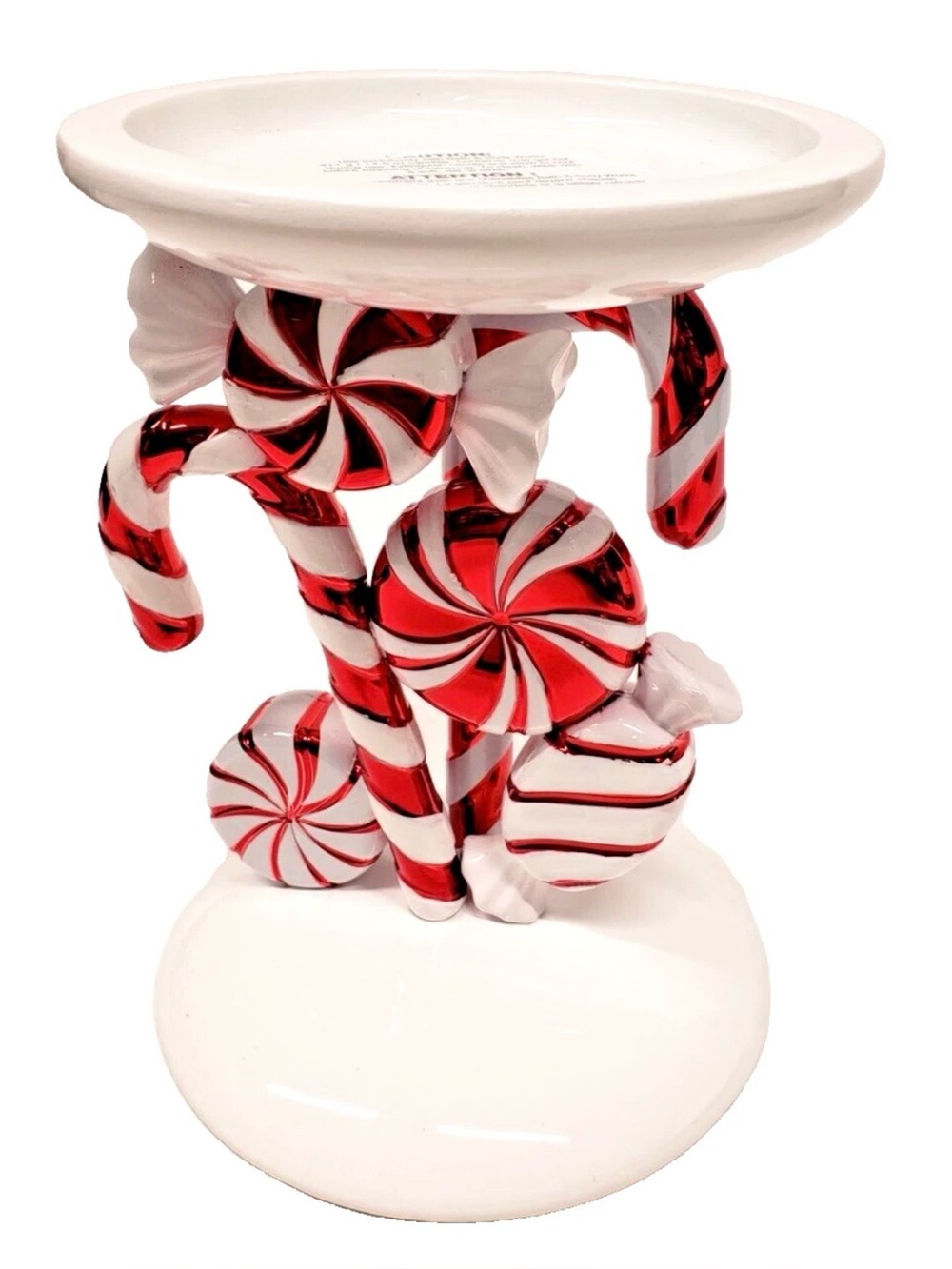 NEW Bath and Body Works PEPPERMINT PEDESTAL 3-wick Candle Holder